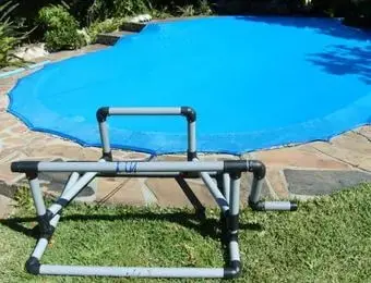 PVC storage roller for removing and storing Aqua-Net Leaf Catcha pool cover